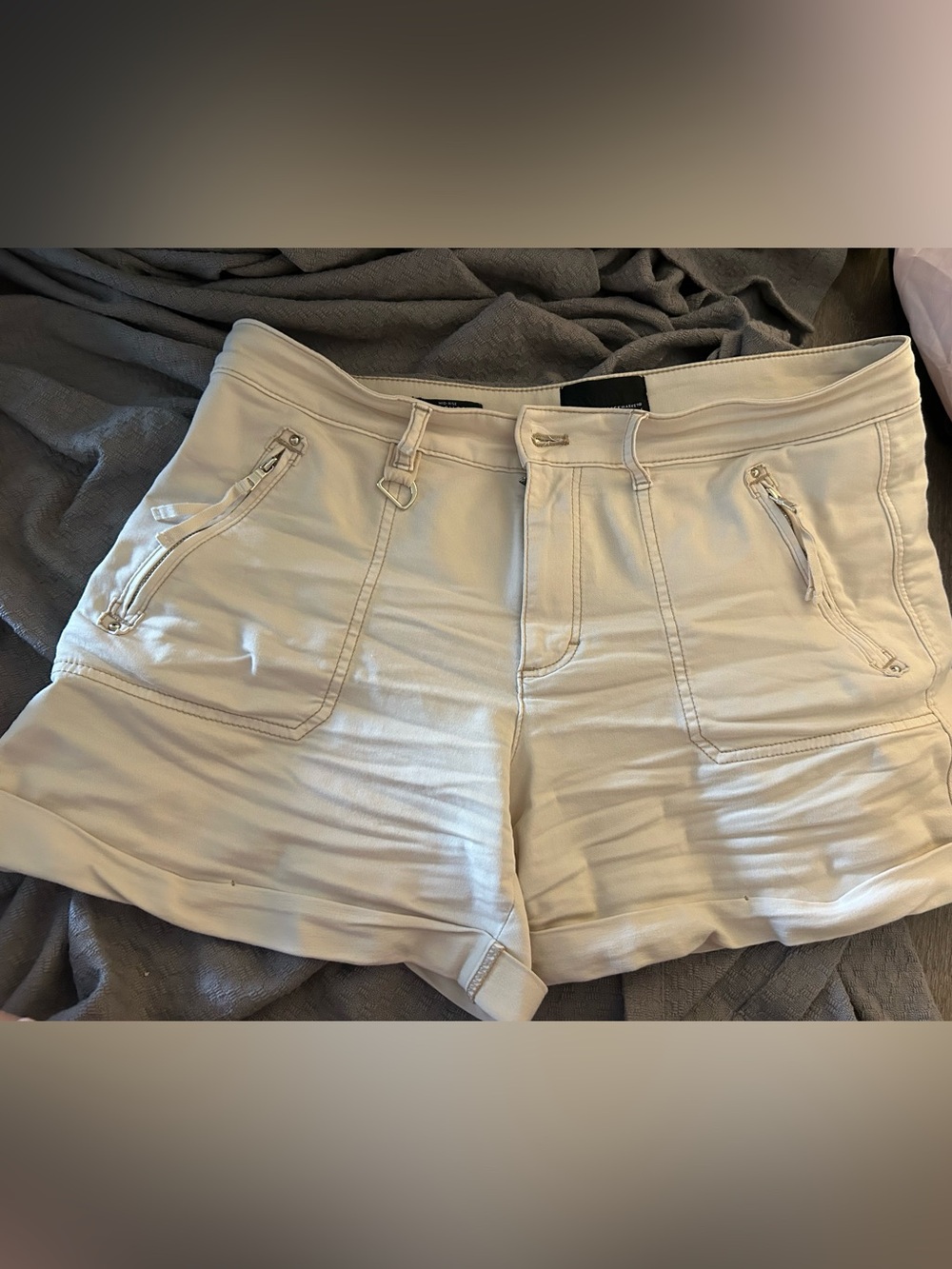 White House Black Market Cream Utility Shorts